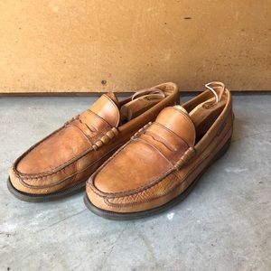 Mephisto light tan loafers